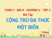 Bài tập về Cộng, trừ đa thức một biến - Toán 7 bài 8 chương 5 tập 2